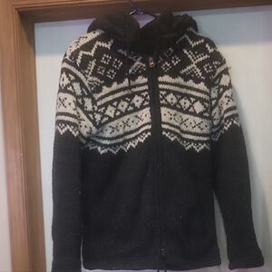 Norwegian Wool Sweater Jacket Size M